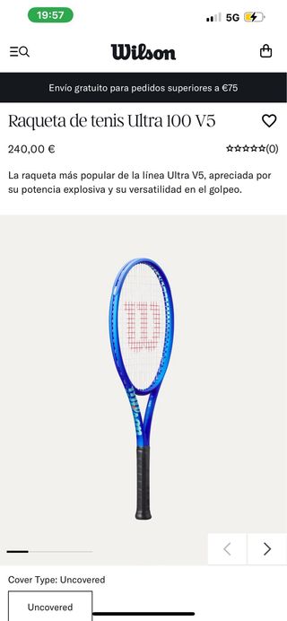 Raqueta de Tenis Wilson Ultra Team V5