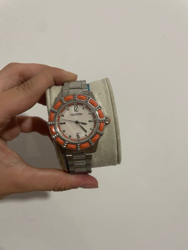 Reloj Valentino Naranja y Plateado
