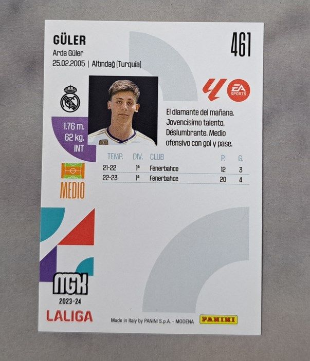 3 CROMOS-CARDS ARDA GÜLER - R. MADRID FC (ROOKIE)