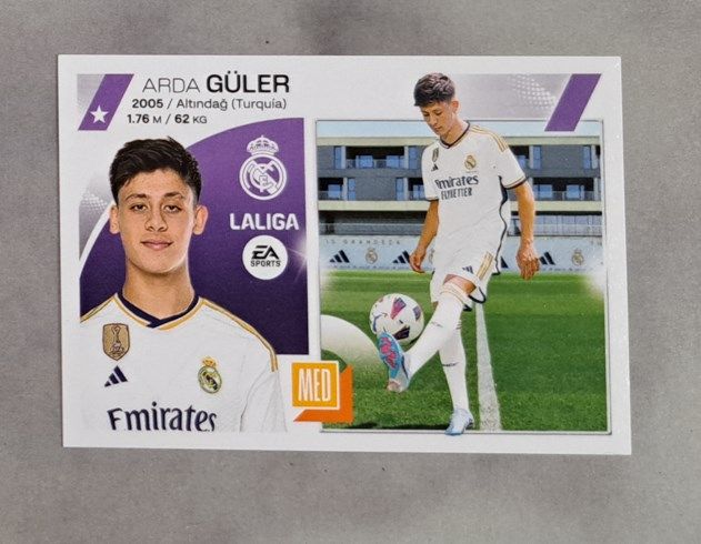 3 CROMOS-CARDS ARDA GÜLER - R. MADRID FC (ROOKIE)