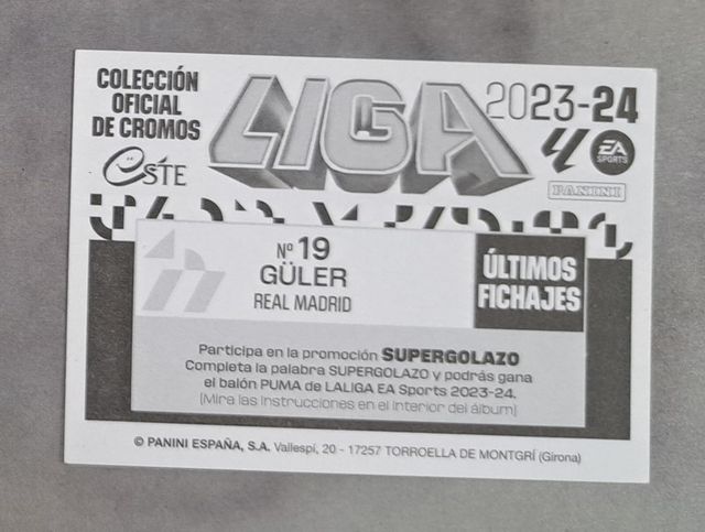 3 CROMOS-CARDS ARDA GÜLER - R. MADRID FC (ROOKIE)