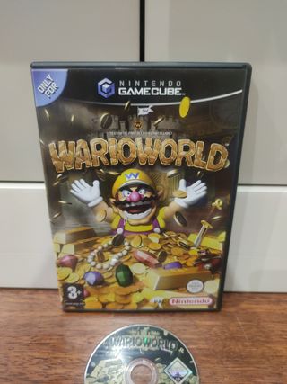 Wario World Nintendo GameCube + protector PET