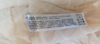 Blusa Zara Blanca Manga Larga Volantes