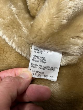 Chaqueta de piel vuelta marrón