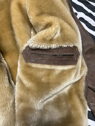 Chaqueta de piel vuelta marrón
