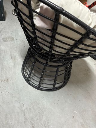 Butaca giratoria con cojín exterior