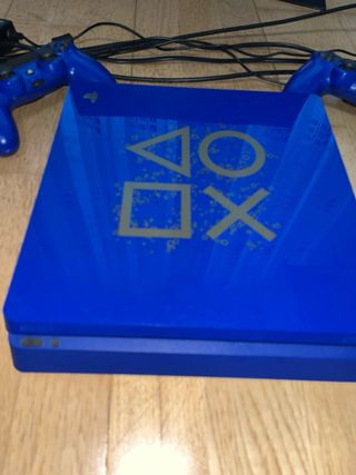 Ps4 Slim 500gb Azul + 2 Mandos + Pantalla LG