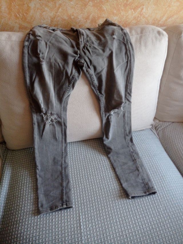 Pantalón vaquero gris hombre talla 40