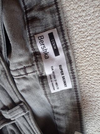 Pantalón vaquero gris hombre talla 40