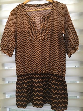 Vestido Calzedonia Zigzag M/38/10