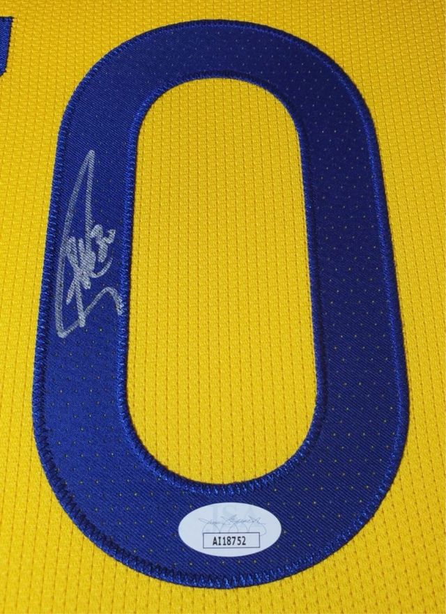Stephen Curry Jersey Firmado Auténtico cuadro.