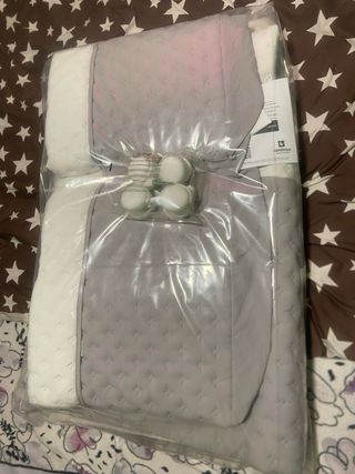 Minicuna tijera madera/blanco sin estrenar