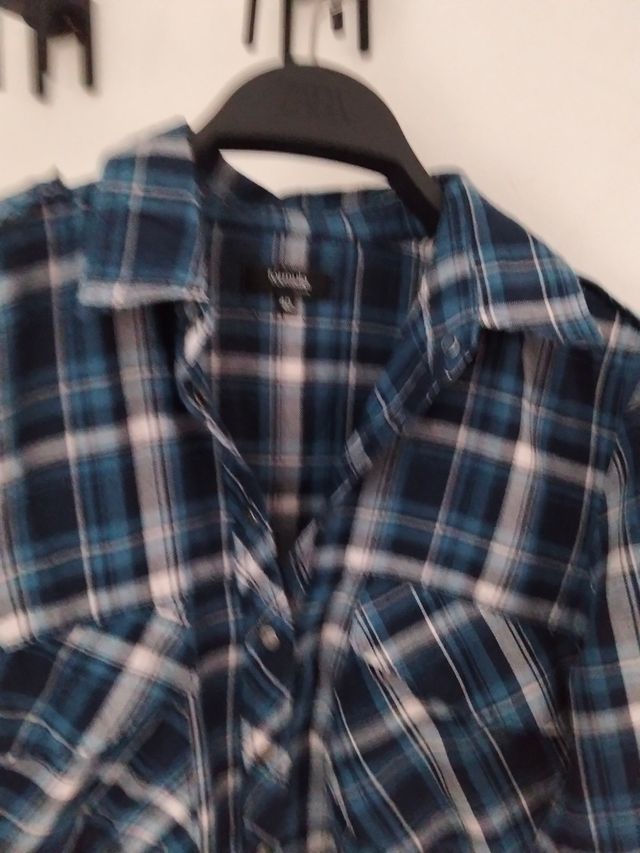 Camisa Formula Joven cuadros azul talla L