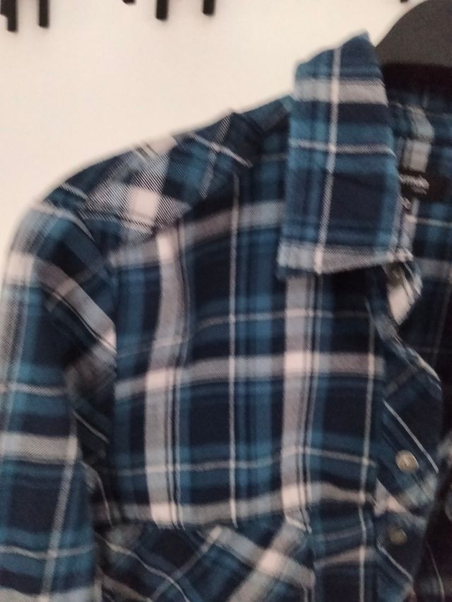 Camisa Formula Joven cuadros azul talla L