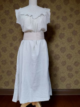 Camisón Victoriano Antiguo Hilo, hecho a mano