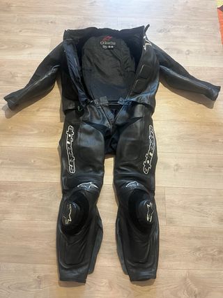 Mono de cuero Alpinestars negro