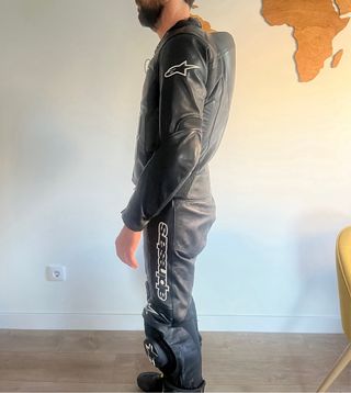 Mono de cuero Alpinestars negro