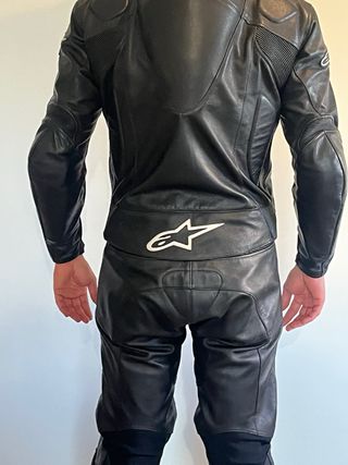 Mono de cuero Alpinestars negro