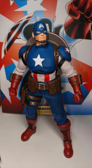 Figura Capitán América estilo Mezco 15 cm