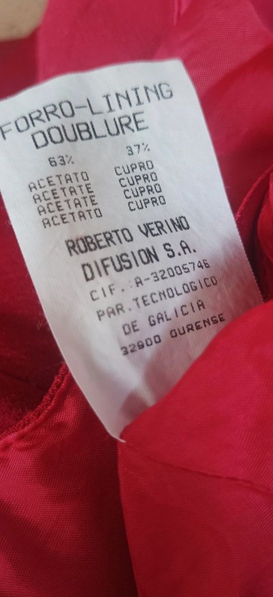 Vestido Roberto Verino Rojo Talla L