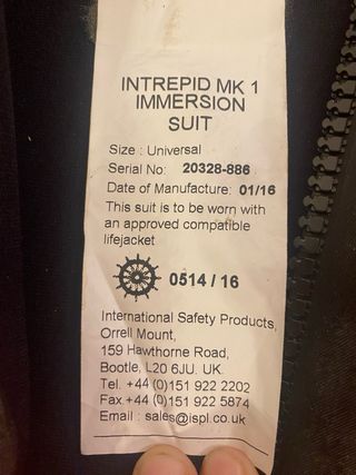 3x Traje Supervivencia Neopreno Intrepid MK1