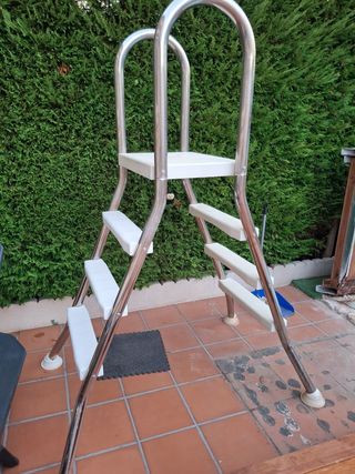 Escalera Piscina Elevada 4 Peldaños