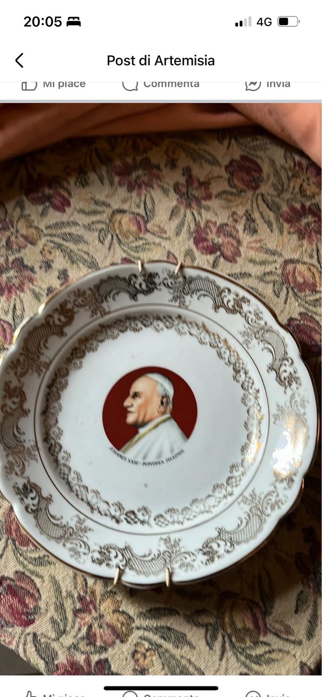 Piatto commemorativo Papa Giovanni XXIII