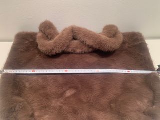 Bolso peluche efecto visón marrón