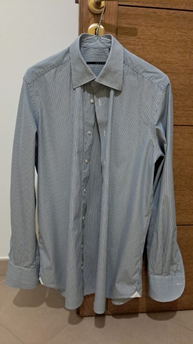 Camicia uomo Xacus righe azzurre