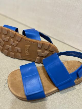 Sandalias Camper niño piel azul T.35
