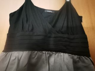 Abito elegante donna nero/verde oliva scuro