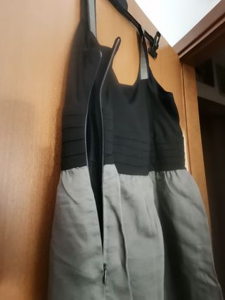 Abito elegante donna nero/verde oliva scuro