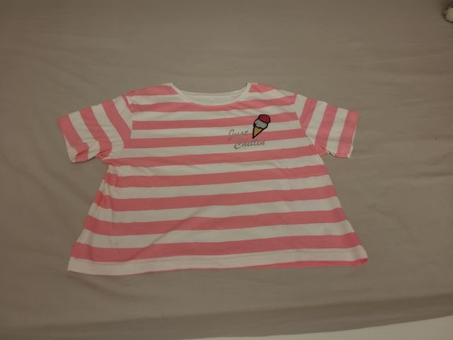 Camiseta Rayas Rosas Talla 13-14 Años