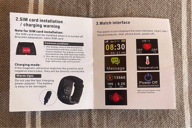 Orologio GPS SOS L16 per adulti/bambini