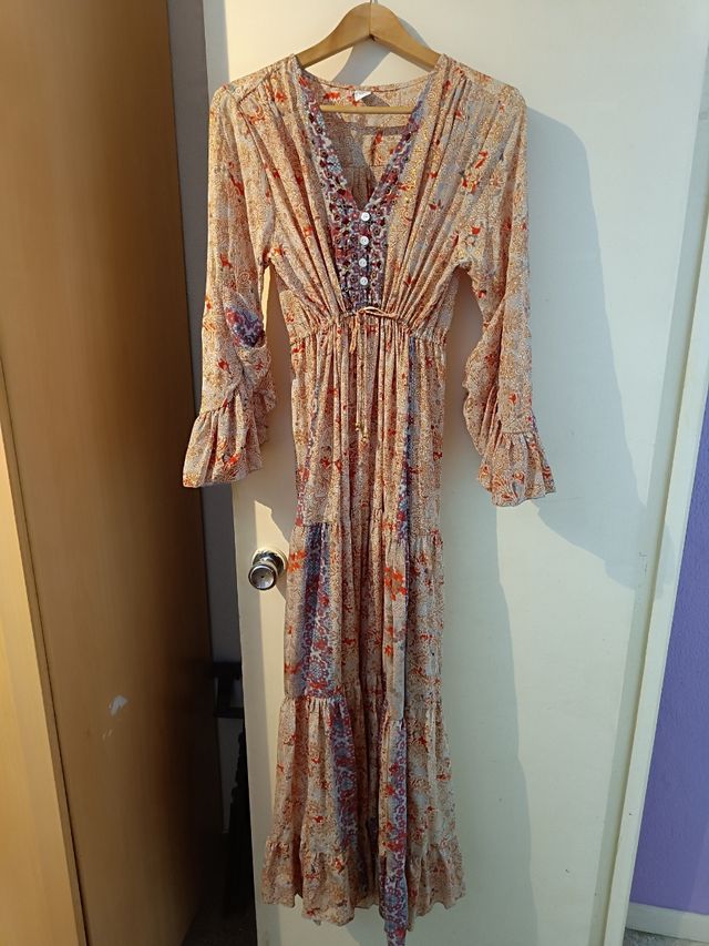 Vestido largo estampado