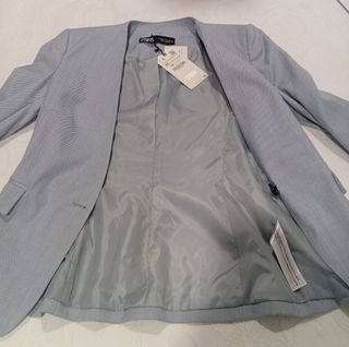 Chaqueta Zara Azul Gris Talla S
