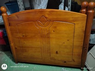 2 Cabeceros Pino Cama 90cm