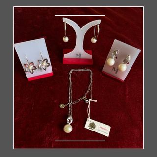 Pendientes Majorica Perla y Circonitas Plata