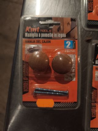 2 Pomos Madera Redondos Kmt Tools