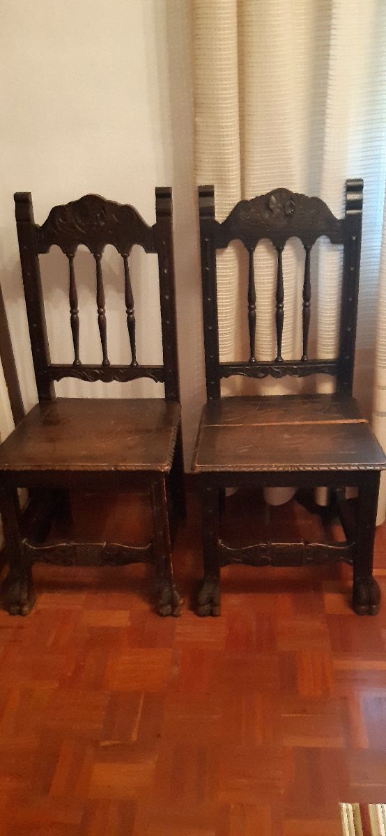 Dos Sillas ESTILO LUISXV Madera Oscura
