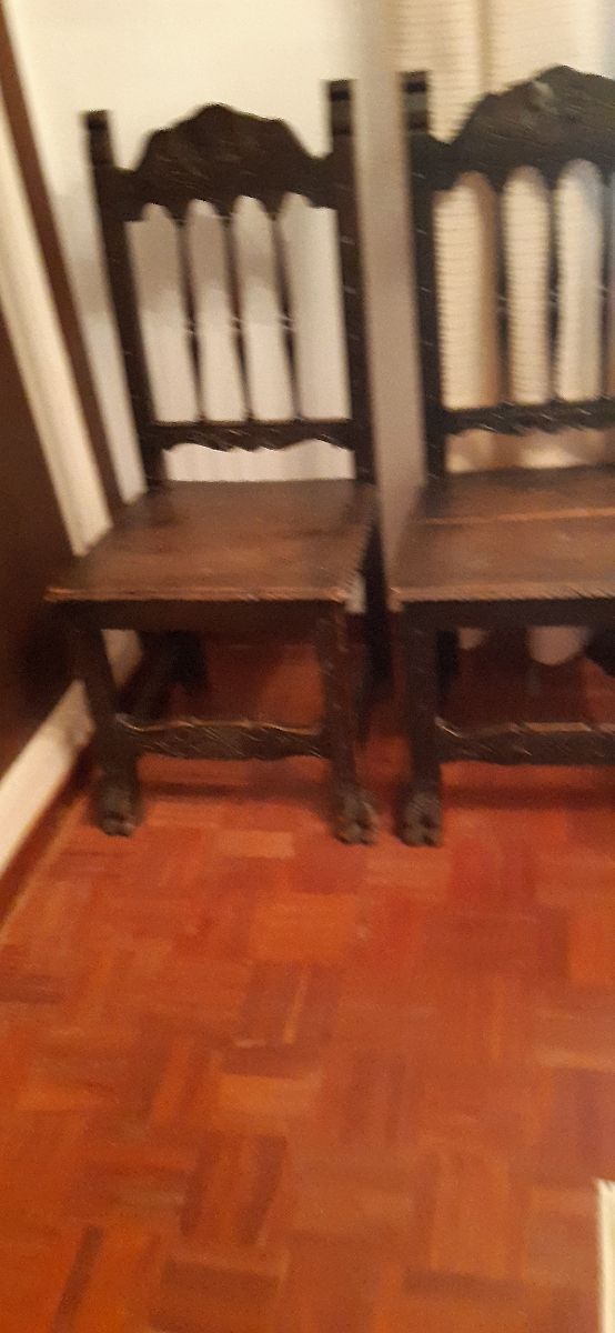 Dos Sillas ESTILO LUISXV Madera Oscura