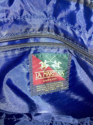 Bolso La Martina Negro y Burdeos