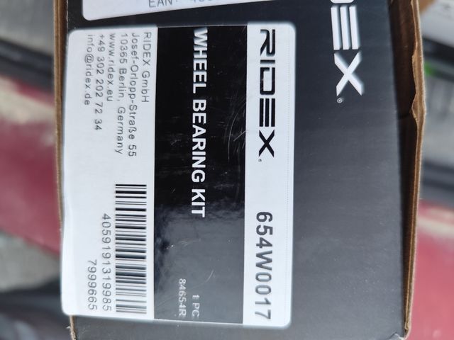 Ridex 654W0017 Rolamento Traseiro