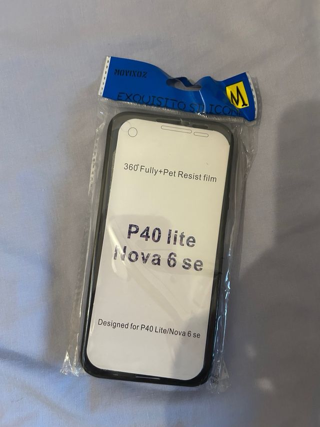 Custodia in silicone blu per Huawei P40 Lite