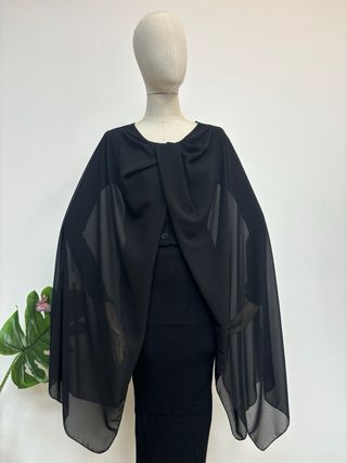 Capa chal gasa negro fiesta