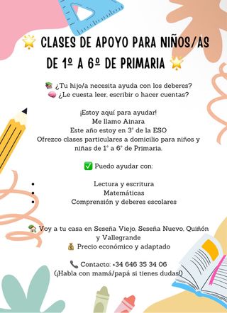 Clases particulares Primaria