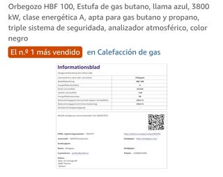 Orbegozo Hbf 100 Llama Azul