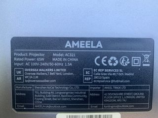 Proyector AMEELA 30000 Lúmenes Negro/Gris