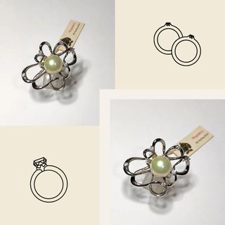 Anillo Majorica Plata 925 con Perlas