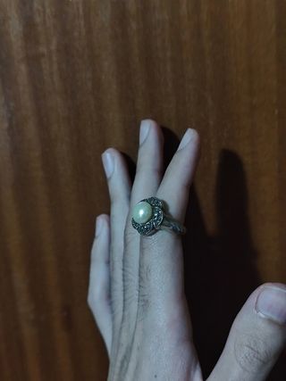 Anillo Majorica Plata 925 con Perlas